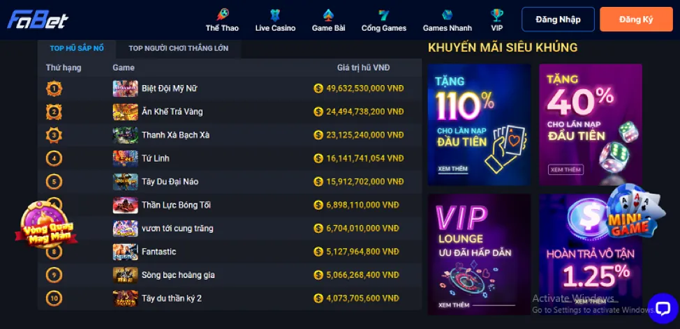 Vua Bắn Cá fbbet